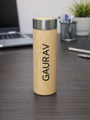 Bamboo & Steel Hot n Cold Water Bottle