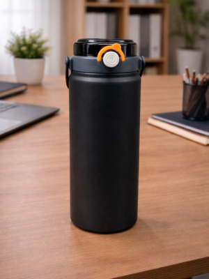 Big 1 lt Hot n Cold Black Water Bottle