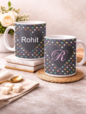 Full Of Hearts Mug with Name & Initials