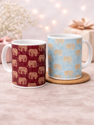 Elephant Design Set of Mugs