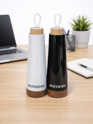 Combo of fantastic Hot n Cold White & Black Water bottle