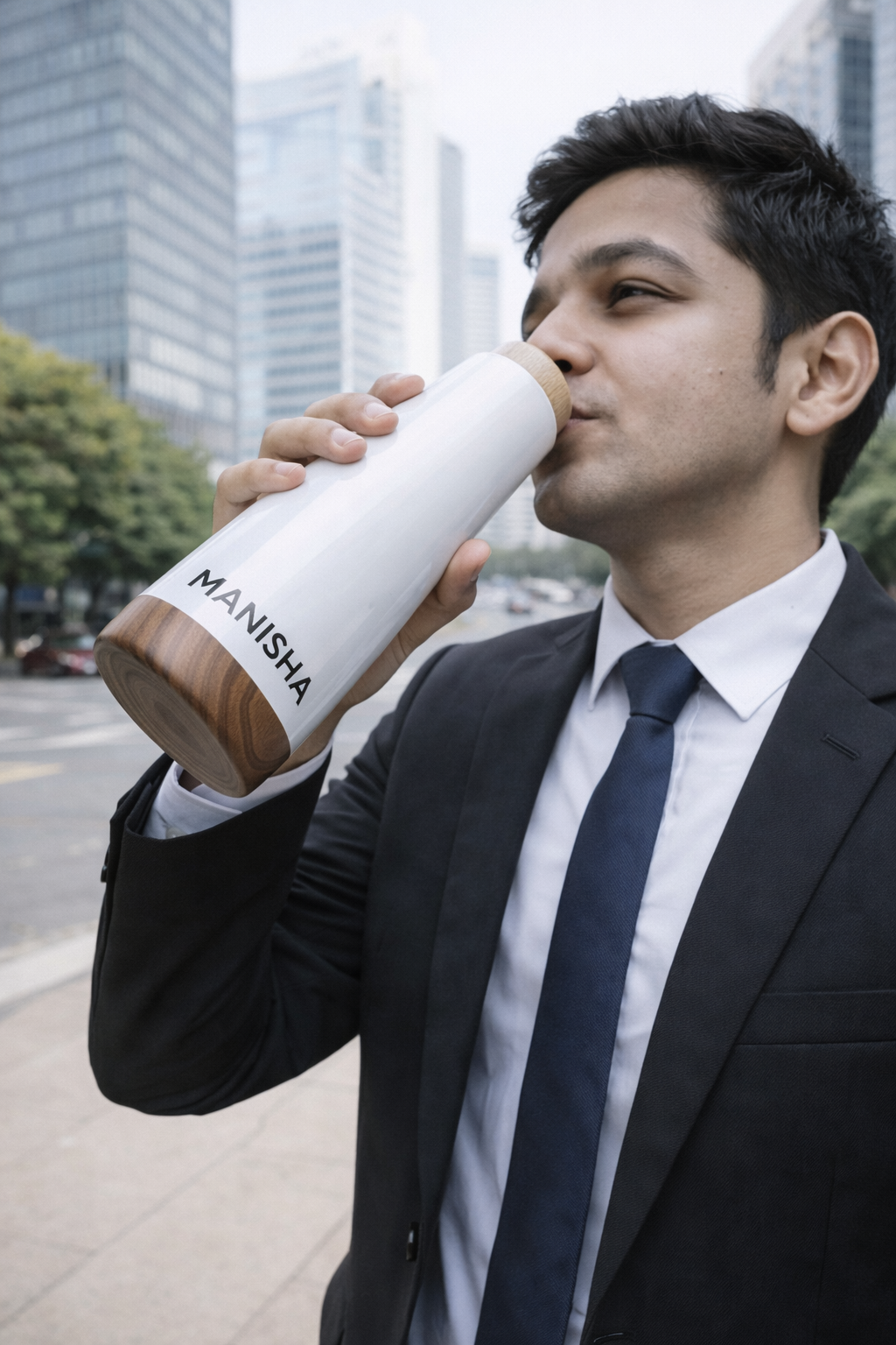 Fantastic Hot n Cold Personalized White Water bottle - Image 3