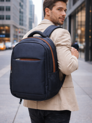 Navy Blue Laptop Pithoo Bag Best for Students and Office Goers