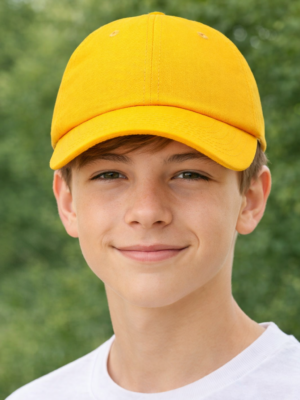 Yellow Color 6 Panel 100% Cotton Cap