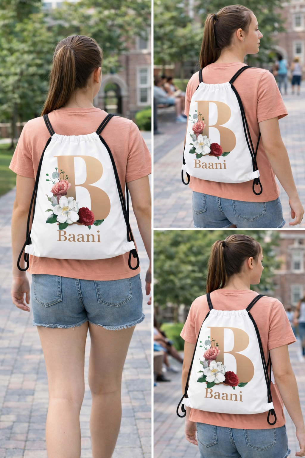 Personalized Dori Backpack in White Color - Image 2