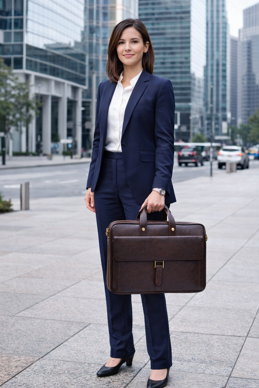 Faux Leather Tan Color Laptop bag - Image 2