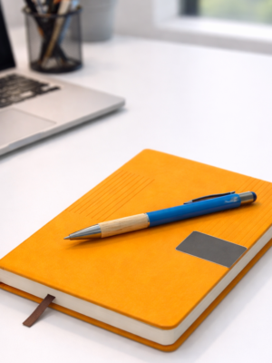 yellow Note Book with Pen