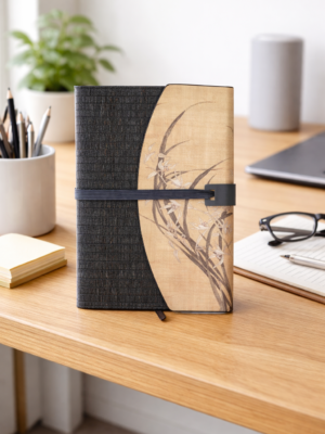 A5 Note Book in Black Jute