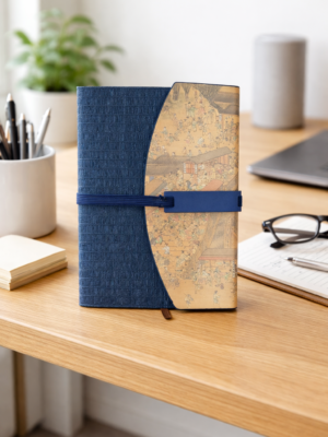 A5 Size Notebook in Navy Blue Jute Cover