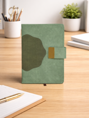 A5 Size Notebook in Sea Green PU