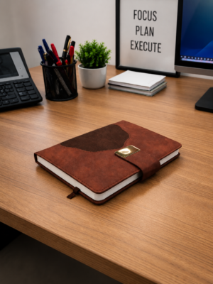 A5 Size Duel Tone Brown Color Notebook