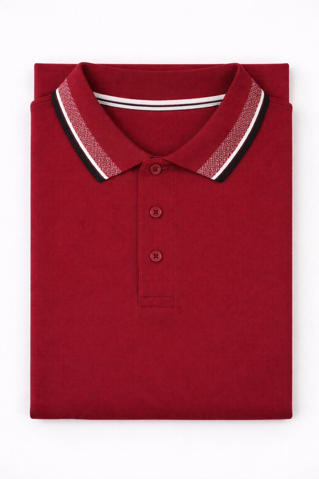Premium Maroon 100% Cotton Polo T-Shirt with Jacquard Collar & Sleeve Rib | Corporate Polo T-Shirt - Image 3