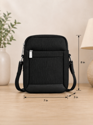 Black 1000D Polyester Messenger Sling Bag
