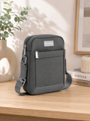 1000D Polyester Matte Messenger Sling Bag Black