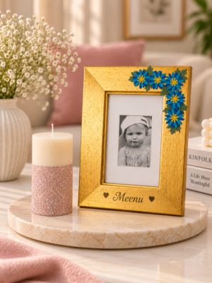 Personalized Resin Photo Frame Candle Gift Set
